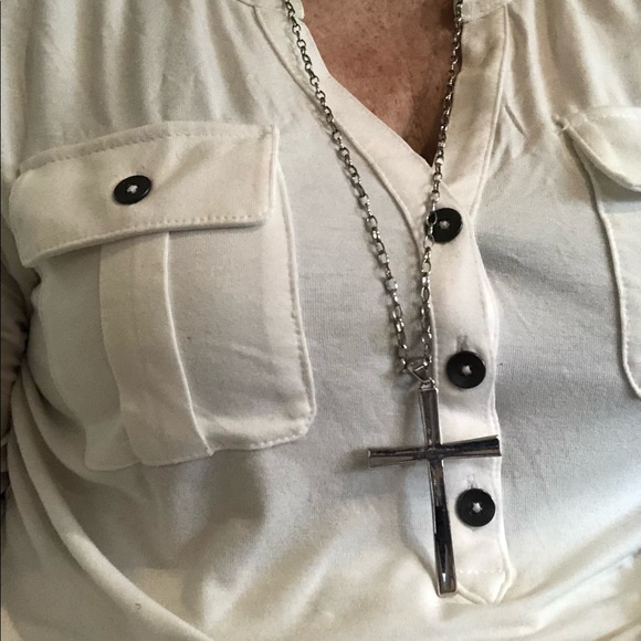 Milor Italy Sterling Silver Cross Necklace - Picture 4 of 4